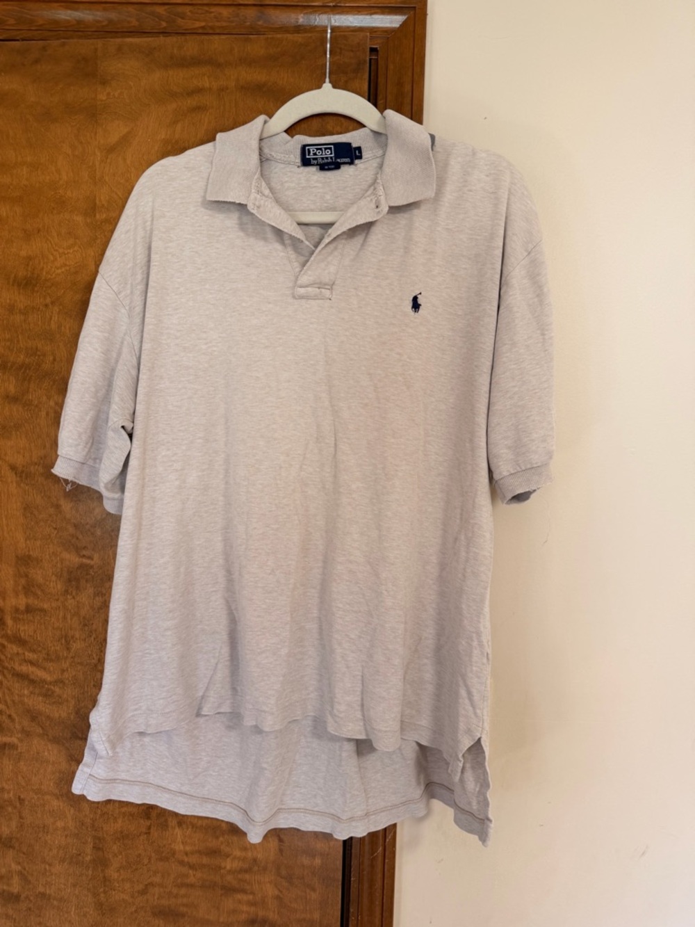 Vintage find: Polo by Ralph Lauren Men's cream Short-Sleeve Polo Shirt